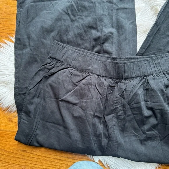 NWT Madewell Drawstring Wide-Leg Pants in black - Picture 7 of 15